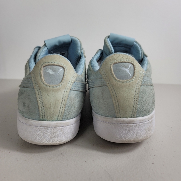 Puma Womens Suede Vikky 367991 01 Light Blue Shoes - Picture 4 of 12
